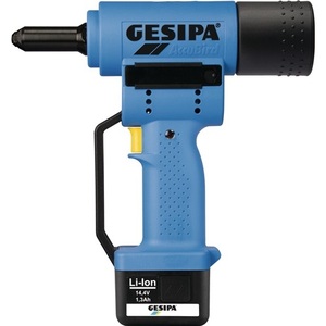 AccuBird Herramienta de Remachado a Batería de 7 Piezas, 10000 N, en Estuche de Plástico, de GESIPA - Product Image 1