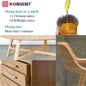 Résine époxy bicomposante KONSENT à durcissement rapide, résistante à la chaleur, pour le travail du bois, colle AB - Product Image 3