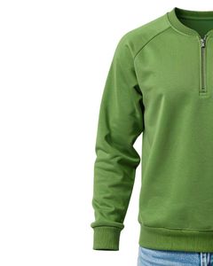 <b>Mens</b> Raglan Sleeve <b>Quarter</b> <b>Zip</b> <b>Fleece</b> Sweatshirt Warm Pullover Soft Winter Wear Casual Daily Essential Custom Logo OEM - Product Image 3