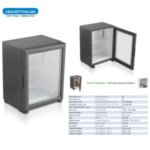 Minibar para Habitación de Hotel, Refrigerador Eléctrico Silencioso, Tecnología de Absorción de Bajo Consumo, Tamaño Compacto, Independiente para el Hogar - Product Image 6