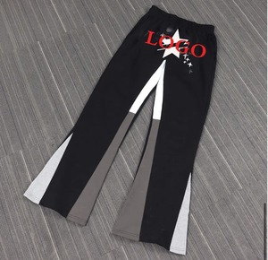 Pantalons de survêtement patchwork personnalisés Pantalons de jogging décontractés pour hommes Pantalons de survêtement évasés Fabricants - Product Image 2
