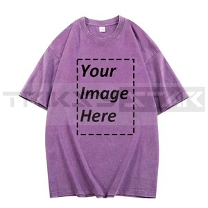 Camiseta Extra Grande de Punto Grueso de 220g, 100% Algodón Lavado, Ecológica, para Hombre y Mujer, Estilo Urbano, Hip Hop, Punk, Harajuku, Casual - Product Image 4