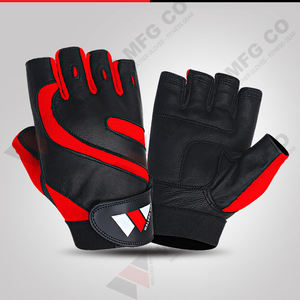 Équipement de sport de plein air, gants fins à demi-doigts pour le fitness, le cyclisme, respirants, rouges, gants de sport noirs - Product Image 5