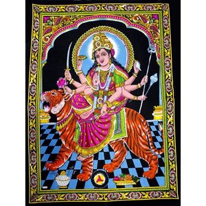 Tapiz Bohemio de Diosa India, Póster de Tela para Colgar en la Pared, Decoración de Pared con Dioses Hindúes, Mandala Navideño para Decoración del Hogar, Halloween - Product Image 1