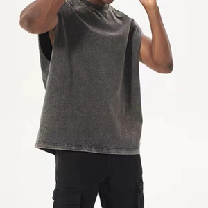 Personalizada de peso pesado de doble capa Boxy floaty de gran tamaño ajuste angustiado hombres camisa hombres camiseta - Product Image 4