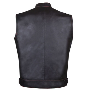 Veste de motard sans manches en cuir véritable pour homme, respirante et confortable, idéale pour l'hiver – Vente en gros directe usine, haute qualité - Product Image 4