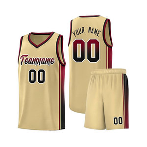 Conjuntos de uniformes de camiseta de baloncesto transpirable de malla de secado rápido con estampado por sublimación - Product Image 6