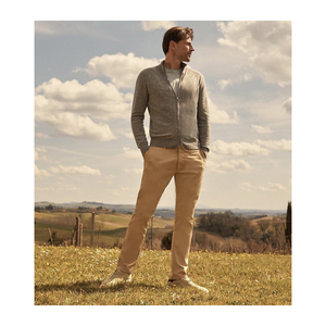 Suéter de algodón de cuello redondo de punto de cable para hombre, manga larga de ajuste Regular, calidad Premium para venta al por mayor, moda de tendencia 2023 - Product Image 4