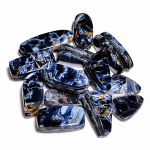 หินเพียเทอร์ไซต์สีน้ำเงินคู่อัญมณีทรงหลวมจากธรรมชาติอัญมณีทรงหลวมทำจากหินคู่สีฟ้า - Product Image 2