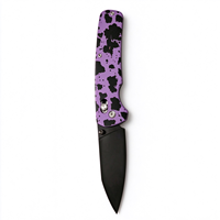 Couteau pliant EDC multifonctionnel G10 avec lame en acier 3Cr13 pour le camping, la randonnée et les activités de plein air