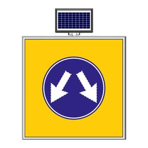 ป้ายจราจร LED พลังงานแสงอาทิตย์ ขนาด 100 x 100 ซม. แบบสองด้าน - Product Image 1