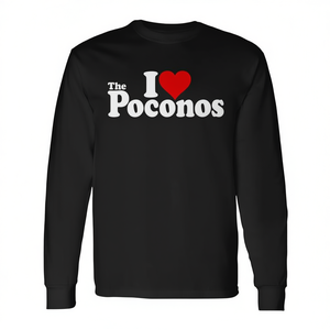 La maglietta a maniche lunghe dei Poconos I Love Heart Pocono Mountains Pennsylvania - Product Image 3