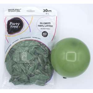 Party Love Latex Balloons 30cm Green Avocado <b>50</b> pcs Biodegradable Party <b>Decor</b> - Product Image 1