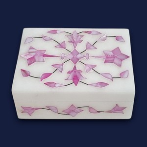 Haute qualité nouveau-né bébé fille Design Floral rose vadrouille perle incrustation marbre boîtes à bijoux pour cadeaux et Thanksgiving - Product Image 1