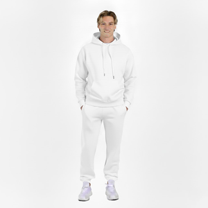 Conjunto deportivo de invierno para hombre, sudadera con capucha, tejido polar cálido, logotipo personalizado, conjunto deportivo, ropa al por mayor - Product Image 3