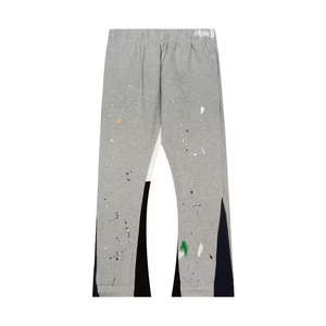 Pantalones de chándal acampanados de lavado ácido de algodón 100% de alta calidad para hombres y mujeres, pantalones de chándal de estilo callejero para invierno - Product Image 3