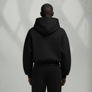 เสื้อฮู้ดดี้ผ้าเฟรนช์เทอร์รี่แบบสั่งทำพิเศษ น้ำหนัก 450 กรัม ผ้าฝ้าย 100% ทรงบ็อกซี่ ไหล่ตก ทรงโอเวอร์ไซส์ สำหรับผู้ชาย - Product Image 6