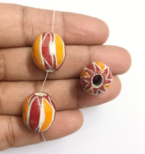 ลูกปัดแก้วเชฟรอน millefiori หลวมอุปกรณ์เสริม lampwork วัสดุสำหรับทำเครื่องประดับคริสตัลและลูกปัดแก้ว - Product Image 2