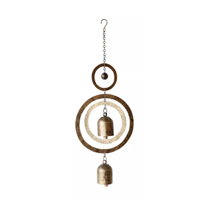 Carillon à vent artisanal en métal pour la décoration de jardin extérieur, patio, attrape-vent, idéal comme cadeau par Ambience Lifestyle - Product Image 3