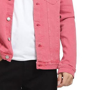 Venta al por mayor de Jean de moda Loose Fit Hombres Chaquetas de mezclilla 100% de alta calidad de algodón de manga larga Chaquetas de mezclilla para hombres Servicio OEM - Product Image 6