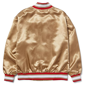 Chaqueta Bomber Varsity de Pana de Poliéster con Cuello Alto, Multicolor, para Invierno - Product Image 2