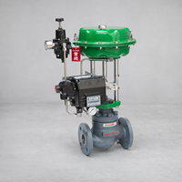 Vanne de régulation pneumatique en acier au carbone WCB, corps à brides, OEM DN40 PN16, marque JIAHE, positionneur électro-pneumatique, garantie 3 ans
