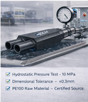 Tubería de Agua Redonda de HDPE CKJA de 32 mm, No Tóxica, Anticorrosiva, Colector de Distribución Geotérmica para Sistemas de Bombas de Calor de Fuente Terrestre