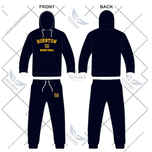 Ensemble survêtement de sport unisexe avec logo personnalisé, sweat-shirt et pantalon de jogging Hobton, 100% coton molleton, séchage rapide, hiver - Product Image 5