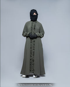 ชุดอาบายาผ้าโพลีเอสเตอร์แบบสุภาพเรียบร้อยสวมใส่ได้ทุกวันแขนระบายแฟชั่นล่าสุดระบายอากาศได้ดี - Product Image 2