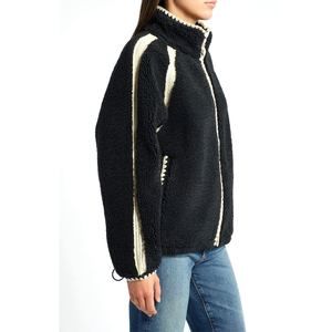 Chaqueta polar de Sherpa personalizable de fábrica al por mayor, abrigo informal de calidad superior con cremallera completa y lona cómoda - Product Image 1