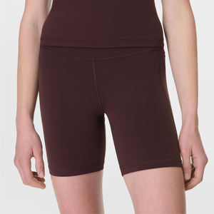 Shorts Deportivos de Cintura Alta para Mujer, Sin Costuras, Personalizados, con Bolsillo Lateral, Cintura Elástica, Transpirables y Cómodos - Product Image 1