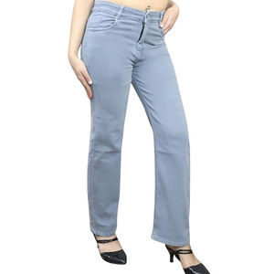 2026 Best Selling Custom Made 100% Cotton Quick Dry <b>Baggy</b> <b>Women's</b> <b>Jeans</b> Pant Reasonable Price OEM Breathable Pant - Product Image 4
