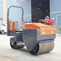 double tambour main rouleau de route simple tambour manuel sol compacteur mini marche derrière rouleau compacteur