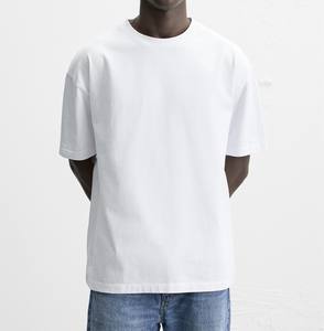 T-shirts en gros personnalisés pour hommes, unis, brodés, sérigraphiés, t-shirts vierges pour hommes, t-shirts surdimensionnés, lourds - Product Image 3