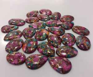 คริสตัลธรรมชาติสีทองแดงหอยนางรมเทอร์ควอยซ์อัญมณีหลวมขนาดต่างๆราคาดีที่สุดจากโรงงาน - Product Image 2