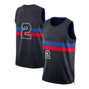 Maillot de basket-ball personnalisable pour hommes séchage rapide polyester respirant en noir avec chiffres cousus grande taille pour adultes en plein air - Product Image 1