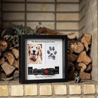 Cadre photo commémoratif pour animaux de compagnie avec support pour empreinte de patte, pour la commémoration de la perte de chien ou de chat, cadeau et décoration intérieure