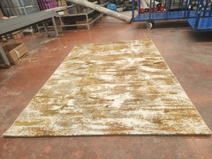 Tapis Adiva rectangulaire à motif abstrait, style moderne, en polyester, fabriqué à la machine, résistant aux taches, à poils longs, réversible, pour salon - Product Image 5