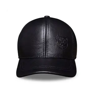 Chapeaux de Baseball en daim à 6 panneaux de haute qualité, Logo brodé personnalisé, chapeaux de papa, casquette en similicuir solide