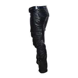 Women's Genuine <b>Leather</b> Regular Fit Stacked Plain <b>Pants</b> | Ladies Casual Outdoor Wear Sheepskin <b>Leather</b> Leggings <b>Pant</b> - Product Image 3