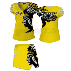 Uniforme de cheerleading à quantité minimale de commande basse le plus récent, concevez votre propre produit Uniformes de fille Cheerl à vendre - Product Image 2