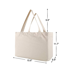 Personalizado al aire libre de uso diario Natural reciclado Tote Shopping Cotton Bag Reutilizable Shopping Canvas Bags - Product Image 2