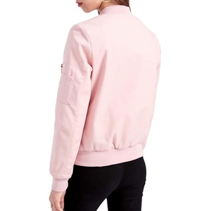 2025 nuevas chaquetas de bombardero acolchadas ligeras para mujer al por mayor, chaquetas de bombardero bordadas con cremallera y bolsillos soldados, ropa de calle de alta calidad - Product Image 2