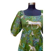 Robe trapèze longueur genou pour femme, toutes saisons, écologique, faite main, style bohème vintage, taille naturelle, imprimé tigre, confortable
