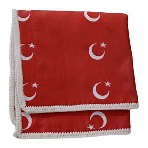 Handmade Jacquard Turkish Flag Pocket <b>Square</b> with Knitted <b>Edge</b> Signature Border Elegant Dining Accessory for Blazer Suits - Product Image 2