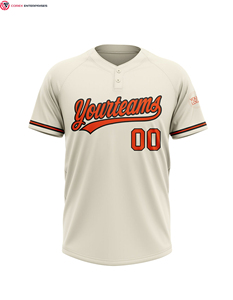 Camiseta de béisbol personalizada de alta calidad con botón completo sublimada con 2 botones de talla grande ropa de softball transpirable - Product Image 6