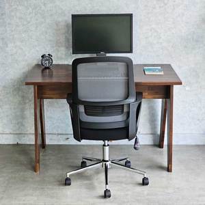 Ensemble de bureau contemporain en bois d'acacia et chaise pivotante ergonomique en maille (CB68204) - Product Image 3