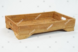 Meilleur Choix Conception Bambou Rotin Service Plateaux De Rangement Plateaux Ensemble De Table De Service Personnaliser La Taille Couleur Pour La Décoration De Restaurant - Product Image 3