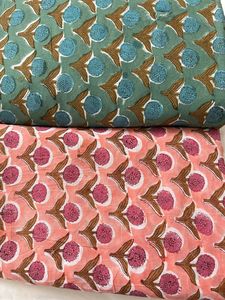 Tissu en coton pour vêtements de fête imprimé de blocs floraux pour enfants artisanat et art matelassage tissu de couture de cour ethnique léger - Product Image 6