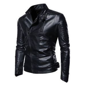 Chaqueta de cuero multicolor para hombre 2025 al por mayor, chaqueta de cuero transpirable a prueba de viento de talla grande de alta calidad para hombre - Product Image 2